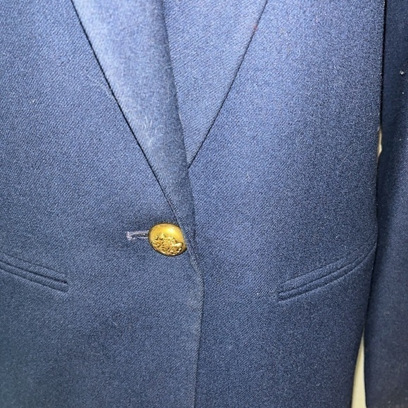 Vintage Pendleton Navy Blue 100% Wool Made in USA Blazer Suit Jacket - Picture 2 of 6